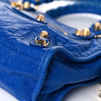 Balenciaga Agneau Giant 12 Gold Hardware Mini City Bleu Lazuli 6 of 15