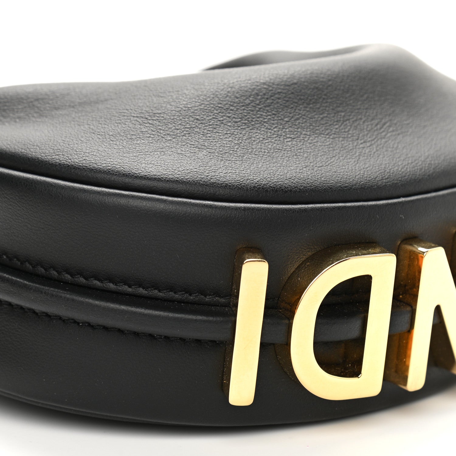 Fendi Vitello Grace Matte Nano Fendigraphy Hobo Charm Black 9 of 11