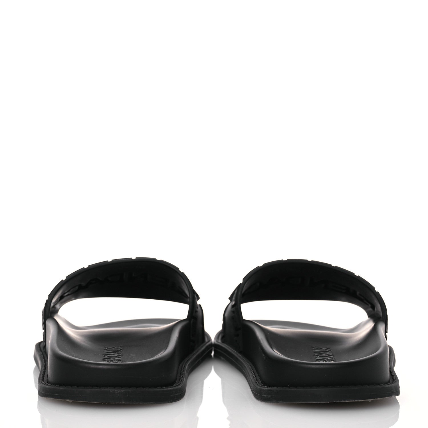 Fendi X VERSACE Rubber Logo Slide Sandals 38 Black 5 of 15