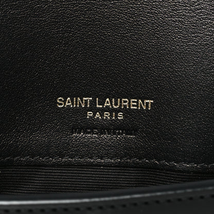 Saint Laurent Vernice Diamond Calfskin Monogram Phone Holder Crossbody Black 6 of 9