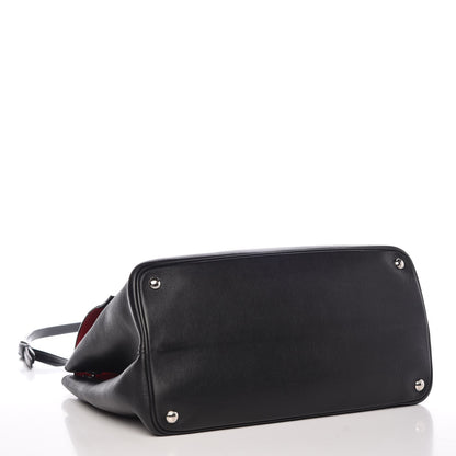 Prada Lux Calfskin Large Convertible Top Handle Tote Black 5 of 17