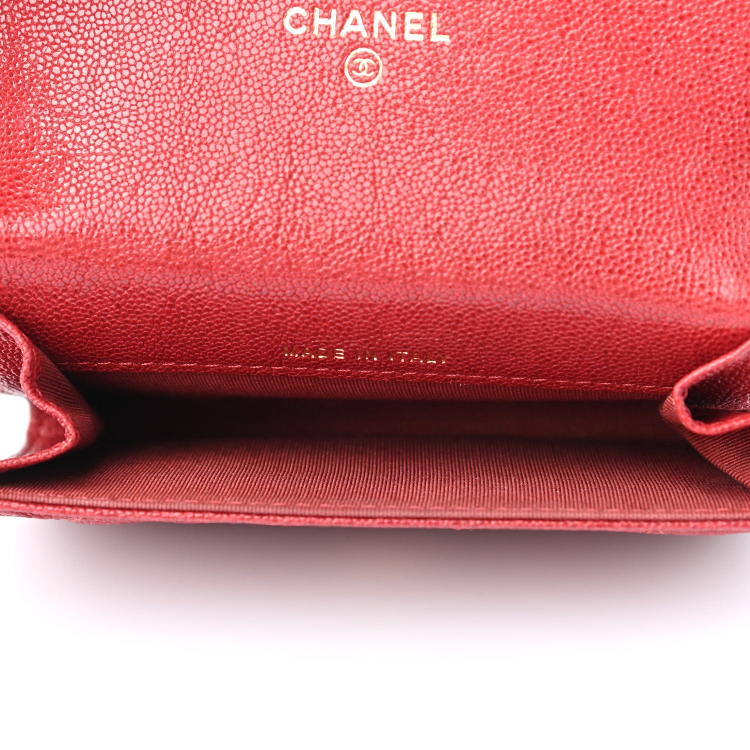 Chanel Caviar Quilted Boy Flap Card Holder Wallet Red 5 of 8