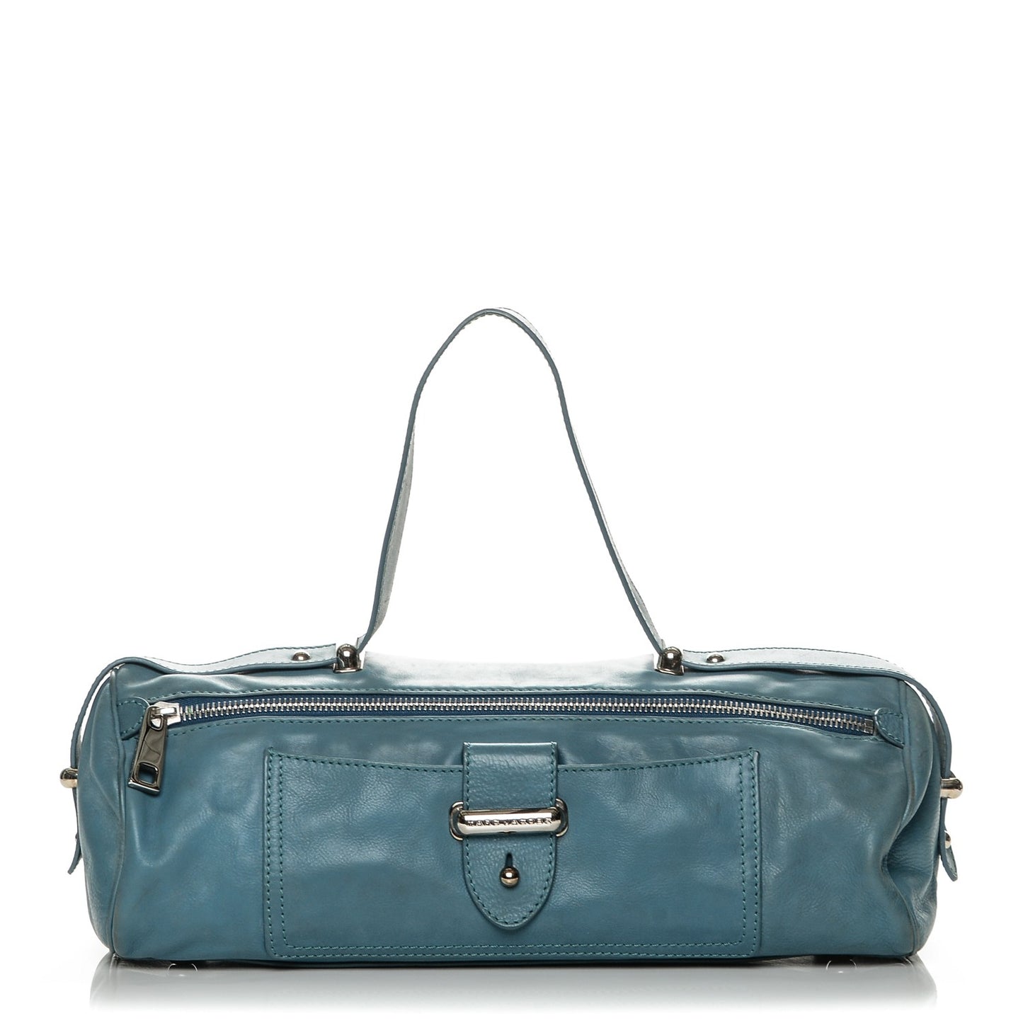 Smooth Calfskin Bowler Bag Turqouise
