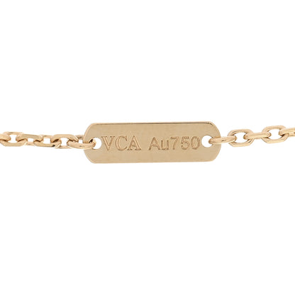 Van Cleef & Arpels 18K Yellow Gold Mother of Pearl Vintage Alhambra Pendant Necklace 5 of 5
