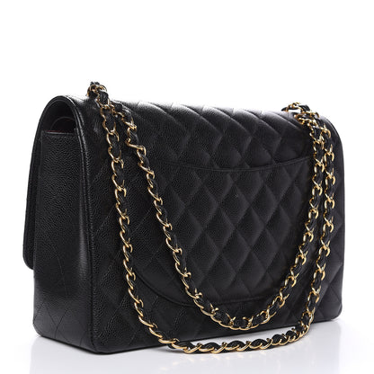 Chanel Caviar Quilted Maxi Double Flap Black 3 of 15