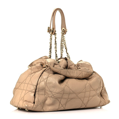 Christian Dior Lambskin Cannage Medium Le Trente Tote Beige 2 of 15
