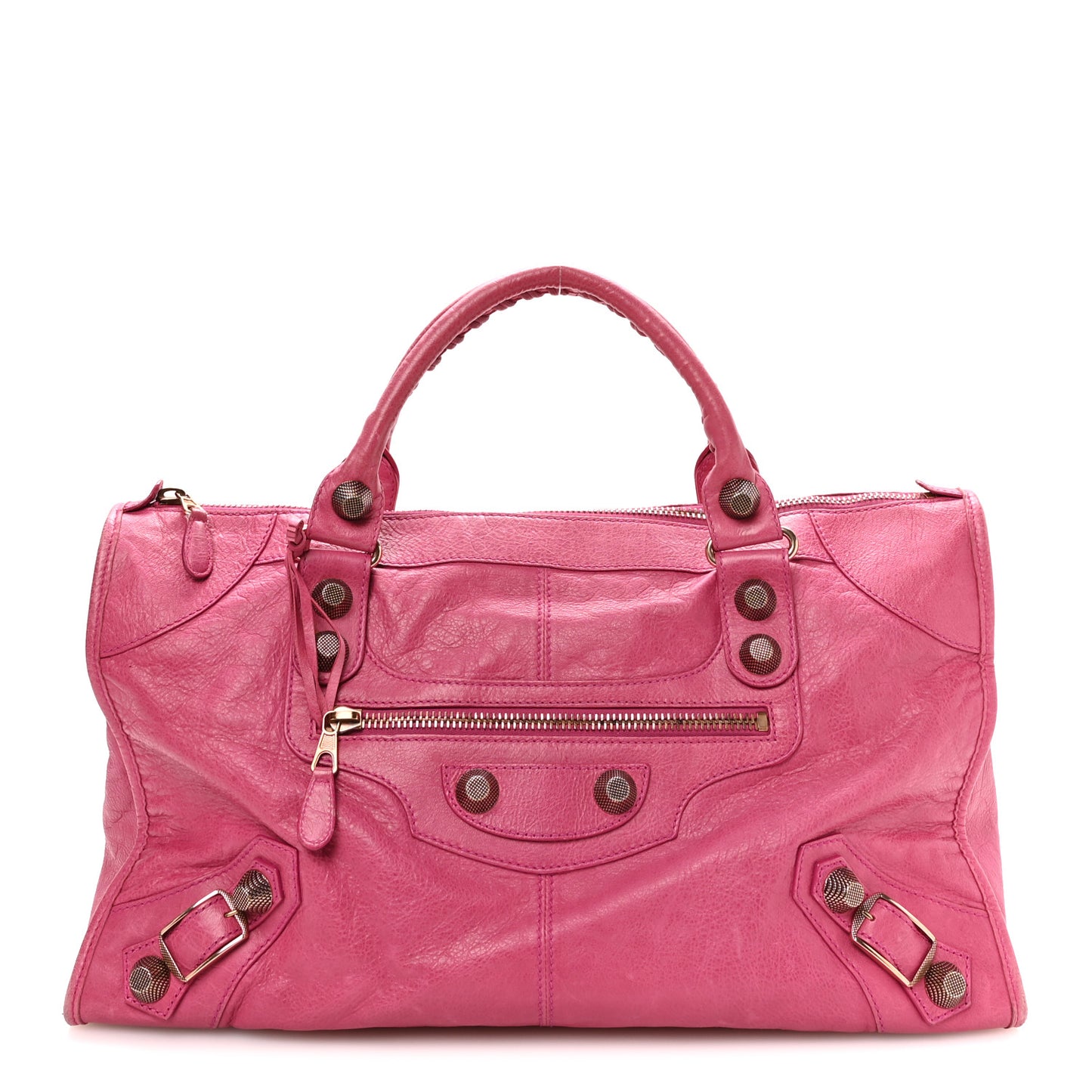 Agneau Giant 21 Rose Gold Hardware Work Cyclamen Fucsia
