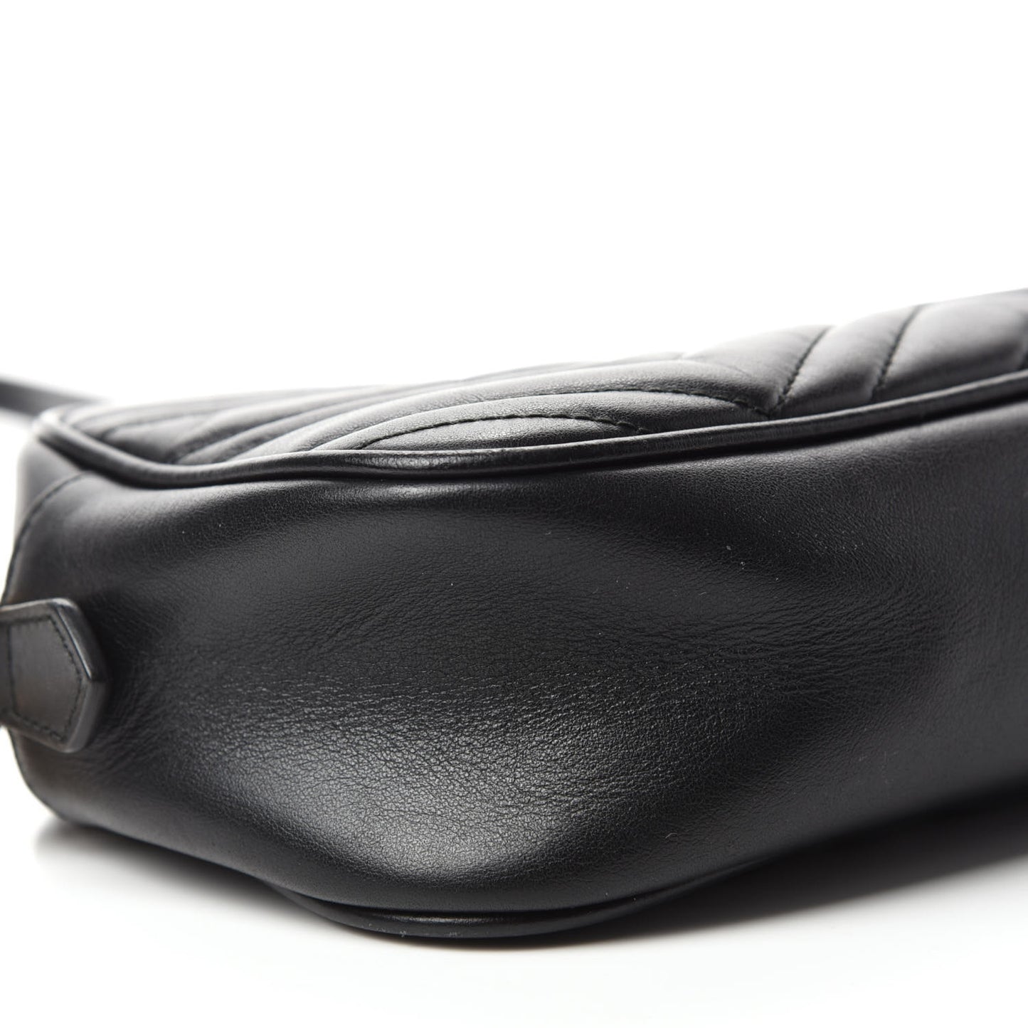 Calfskin Matelasse Small GG Marmont Chain Shoulder Bag Black