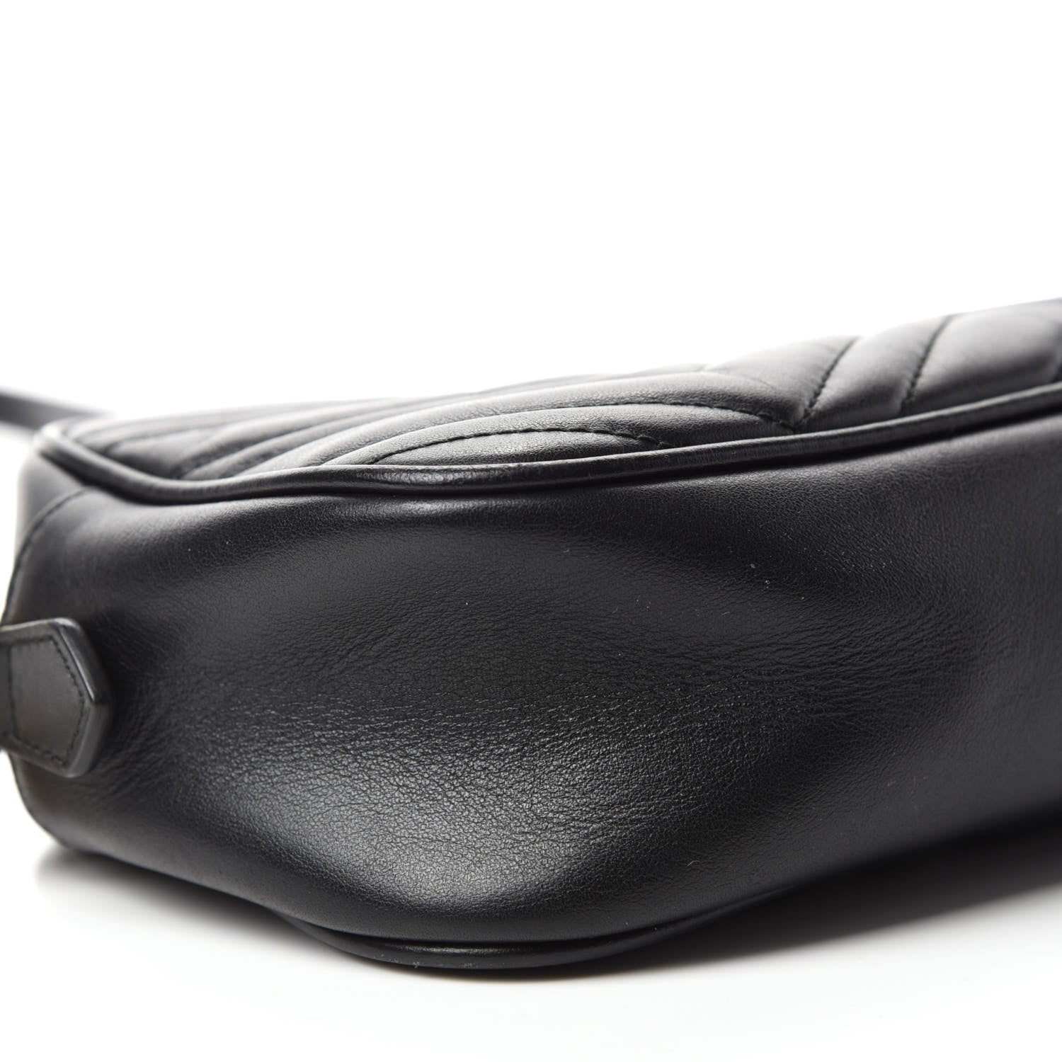 Gucci Calfskin Matelasse Small GG Marmont Chain Shoulder Bag Black 6 of 12