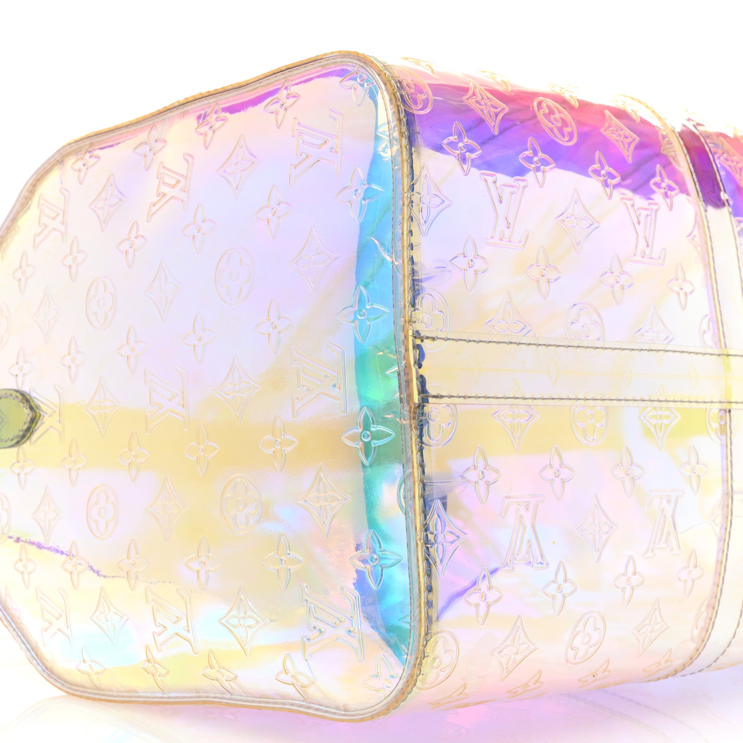 Louis Vuitton PVC Monogram Keepall Bandouliere 50 Iridescent Prism 8 of 10
