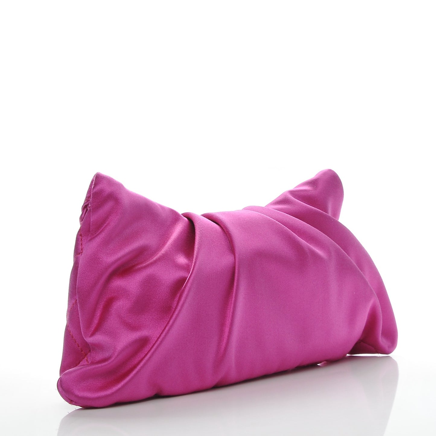 Satin Quilted Flap Clutch Fuchsia
