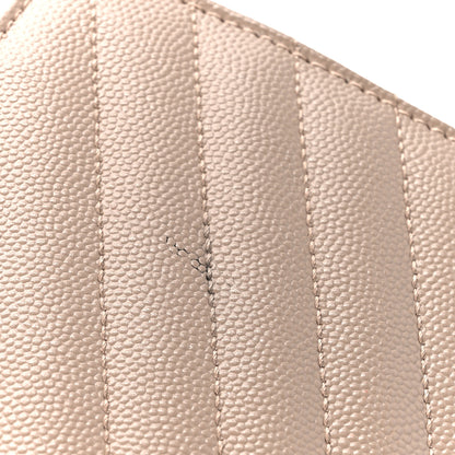 Saint Laurent Grain De Poudre Matelasse Chevron Monogram Chain Wallet Dark Beige 14 of 14