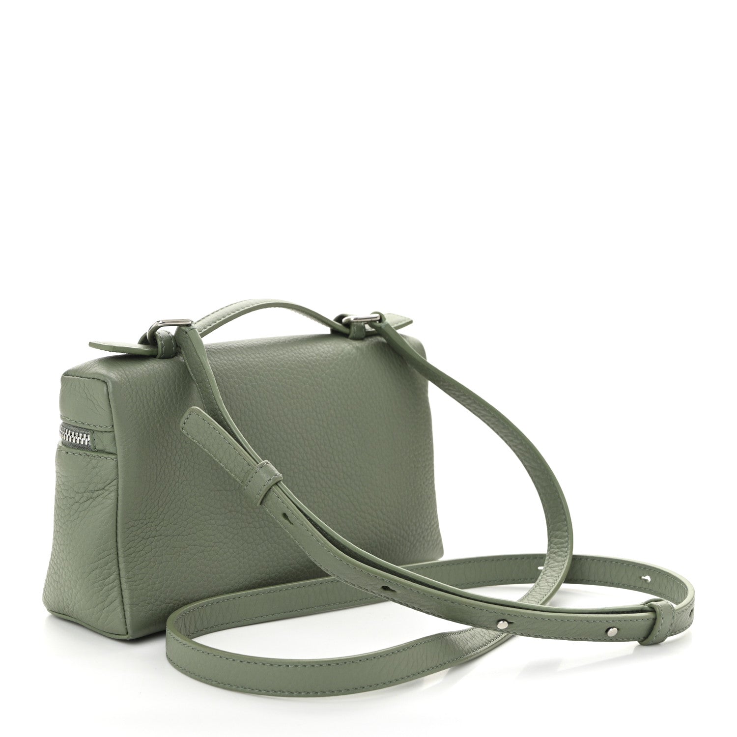 Loro Piana Grained Calfskin L19 Extra Pocket Pouch Sage Brush Leaves 3 of 9