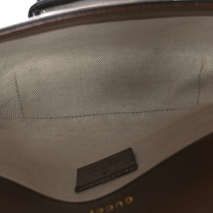 Gucci GG Supreme Monogram Azalea Calfskin Web Mini Horsebit 1955 Shoulder Bag Beige Ebony Brown Sugar 5 of 10