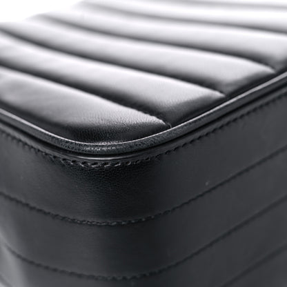 Saint Laurent Lambskin Matelasse Monogram Large Vicky Chain Bag Black 9 of 16