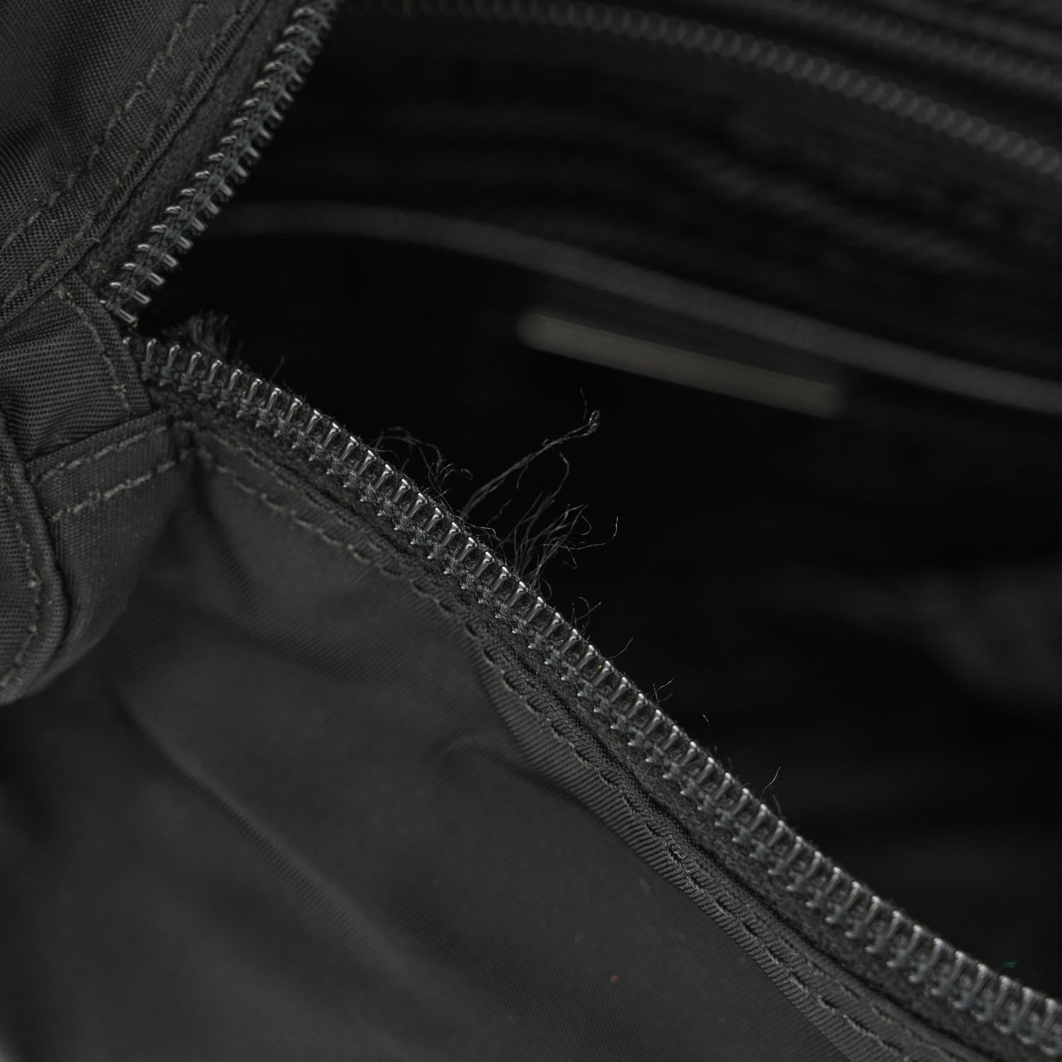 Prada Tessuto Nylon Saffiano Small Vela Messenger Black 11 of 14