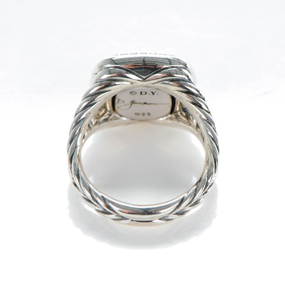 David Yurman Sterling Silver Diamond 11mm Albion Pave Ring 53 6.5 3 of 5