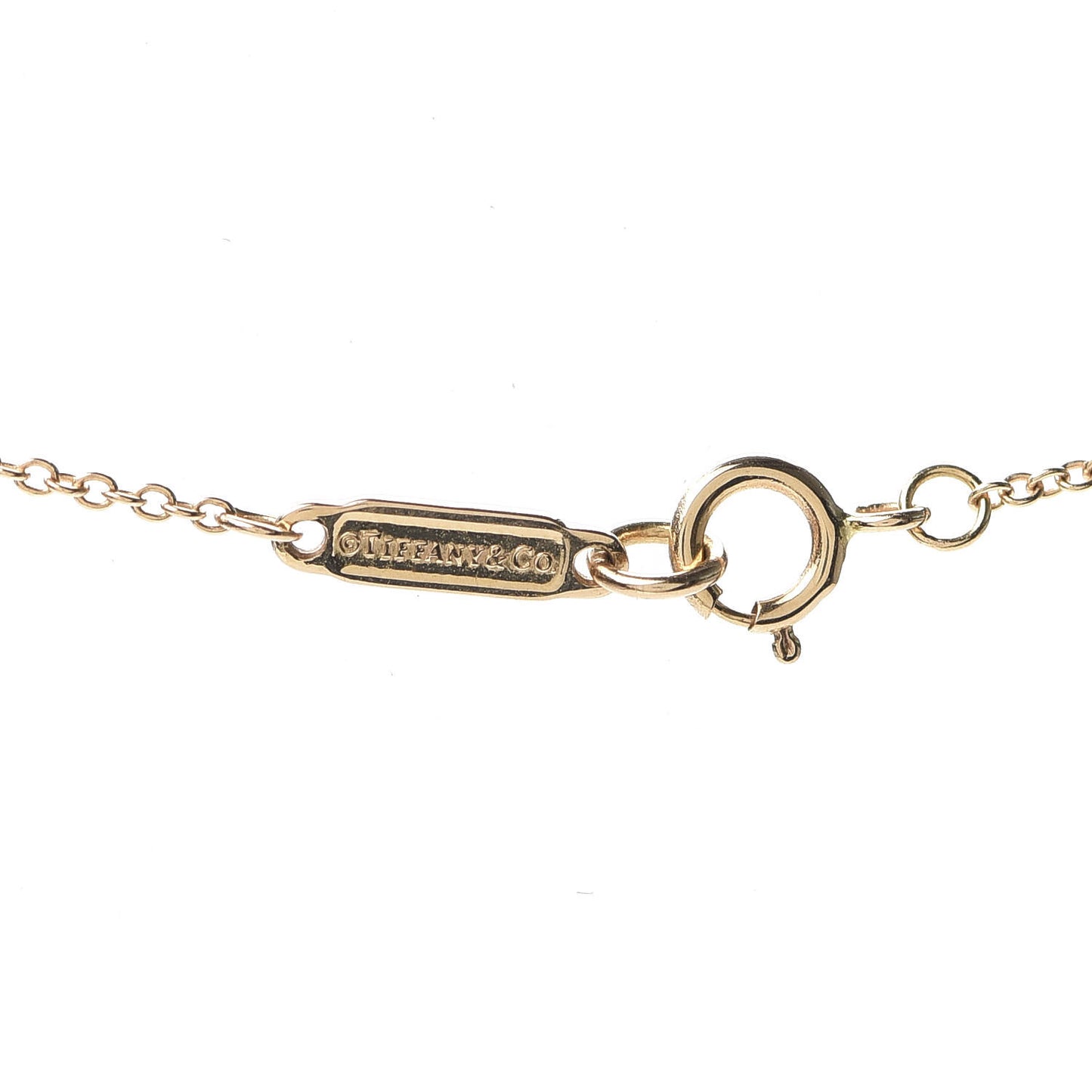 18K Rose Gold Diamond Fleur de Lis Key Bar Pendant Necklace