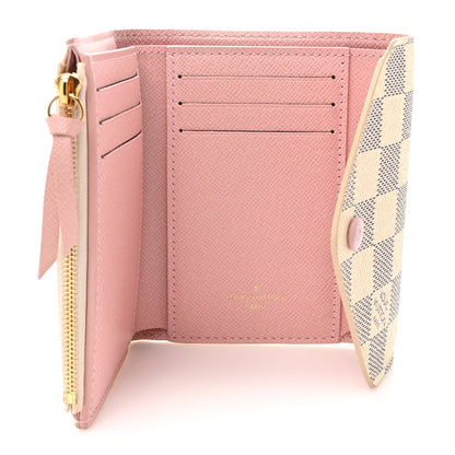 Louis Vuitton Damier Azur Victorine Wallet Rose Ballerine 5 of 12