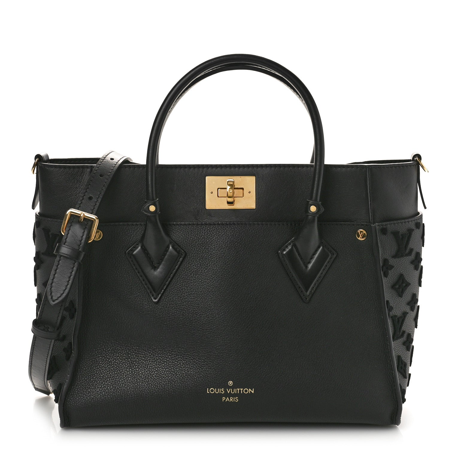 Louis Vuitton Calfskin Monogram Tufting On My Side Black 1 of 8