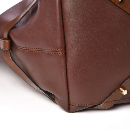 Burberry Calfskin House Check Medium Salisbury Tote Brown 15 of 17