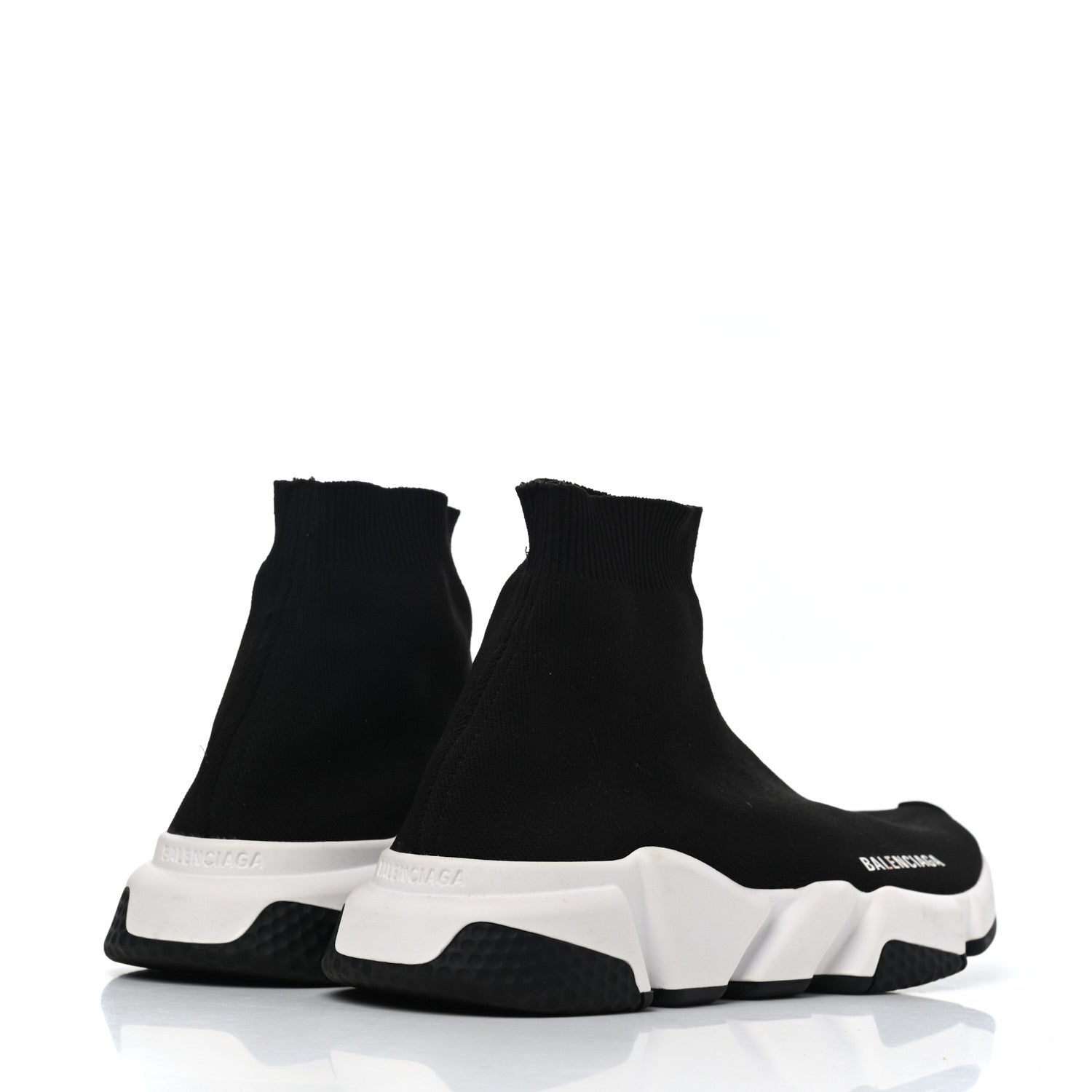 Balenciaga Neoprene Knit Womens Speed Sneakers 41 Black White 3 of 4