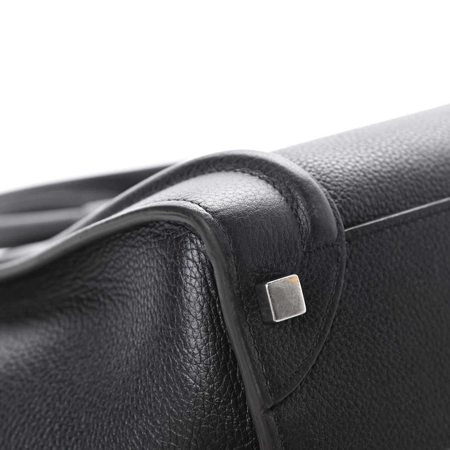 Celine Drummed Calfskin Micro Luggage Black 12 of 15