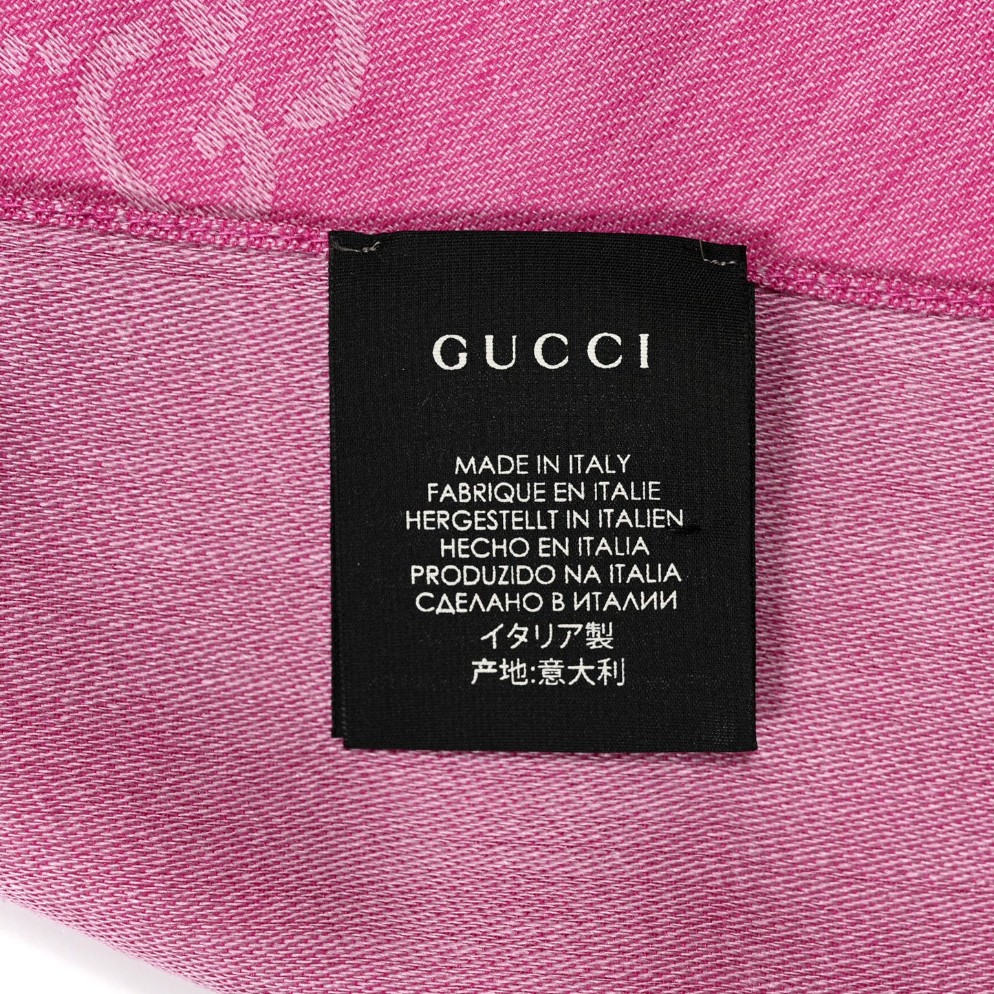Wool Silk GG Monogram GGNat Scarf Roseate