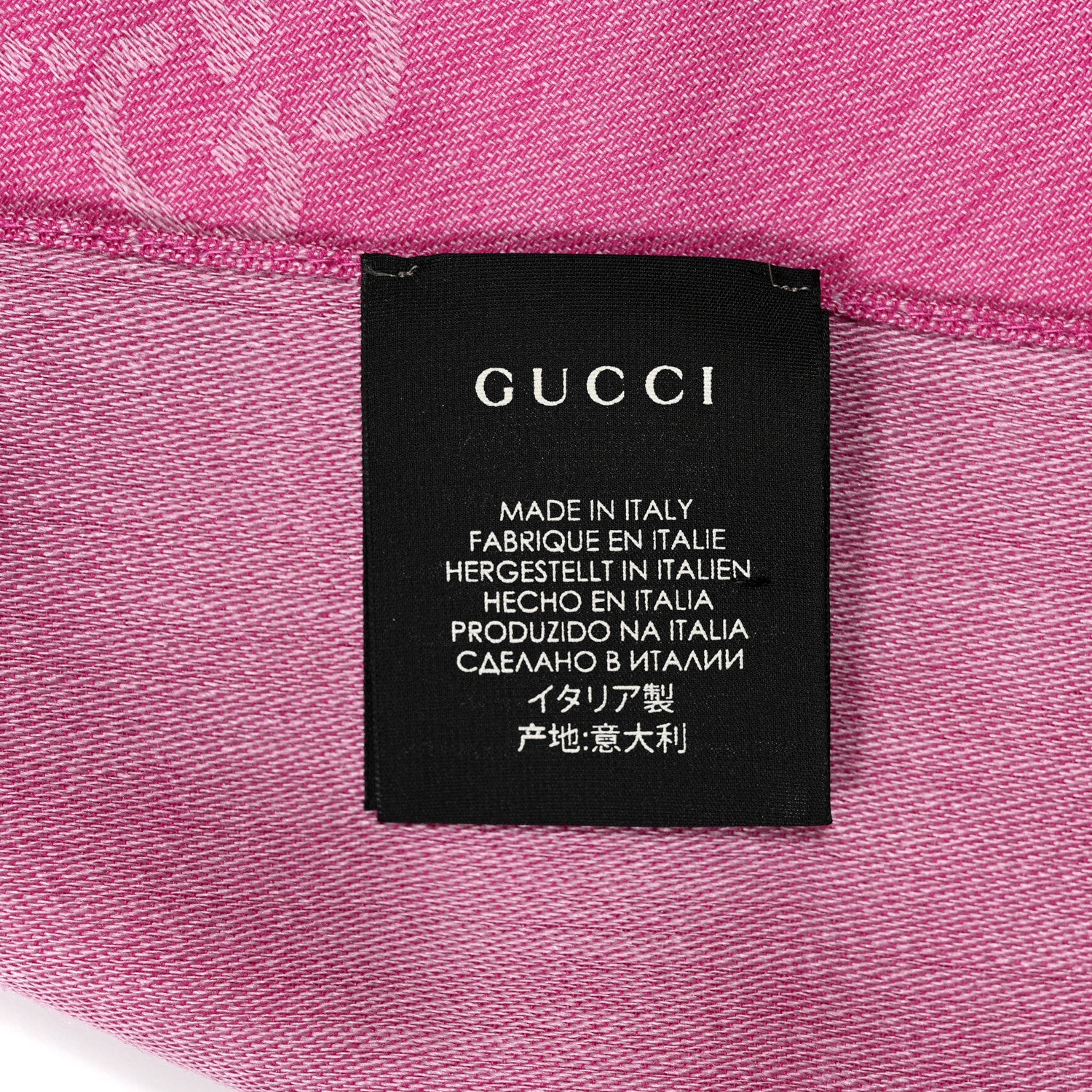 Gucci Wool Silk GG Monogram GGNat Scarf Roseate 4 of 4