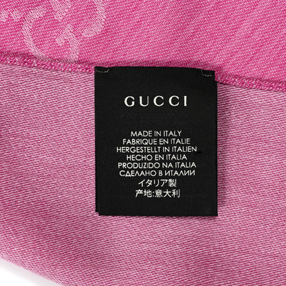 Gucci Wool Silk GG Monogram GGNat Scarf Roseate 4 of 4
