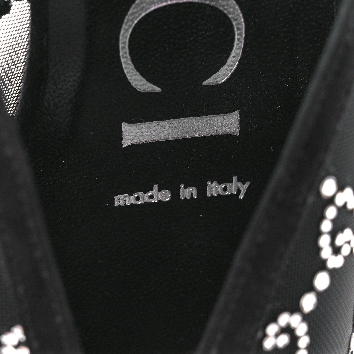 Gucci Tela Retino Kid Scamosciato Crystal GG Monogram Square G 95mm Slide Sandals 38 Black 9 of 10