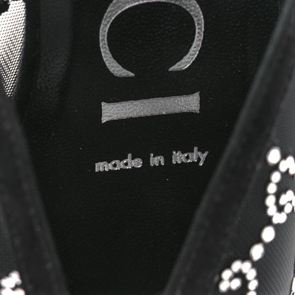 Gucci Tela Retino Kid Scamosciato Crystal GG Monogram Square G 95mm Slide Sandals 38 Black 9 of 10