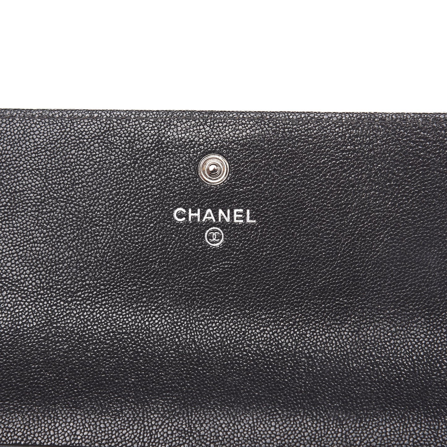 Caviar Quilted Large Boy Gusset Flap Wallet Charcoal