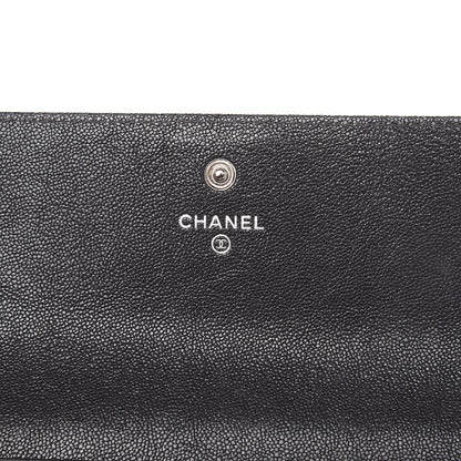 Chanel Caviar Quilted Large Boy Gusset Flap Wallet Charcoal 6 of 10