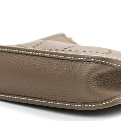 Hermes Taurillon Clemence Amazone Evelyne TPM Etoupe Bleu Indigo 9 of 9