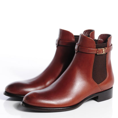 Louis Vuitton Leather Loyalty Flat Ankle Boots 37 3 of 7