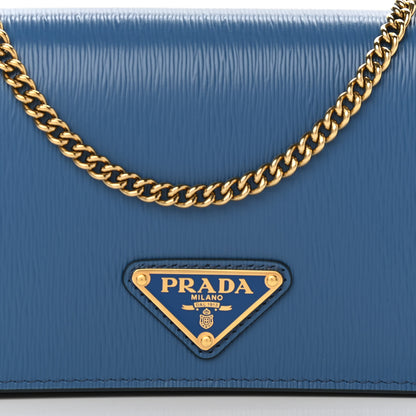 Prada Vitello Move Triangle Logo Miniborse Cobalto 7 of 9