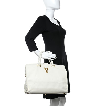 Saint Laurent Sheepskin Large Classic Y Cabas White 2 of 15