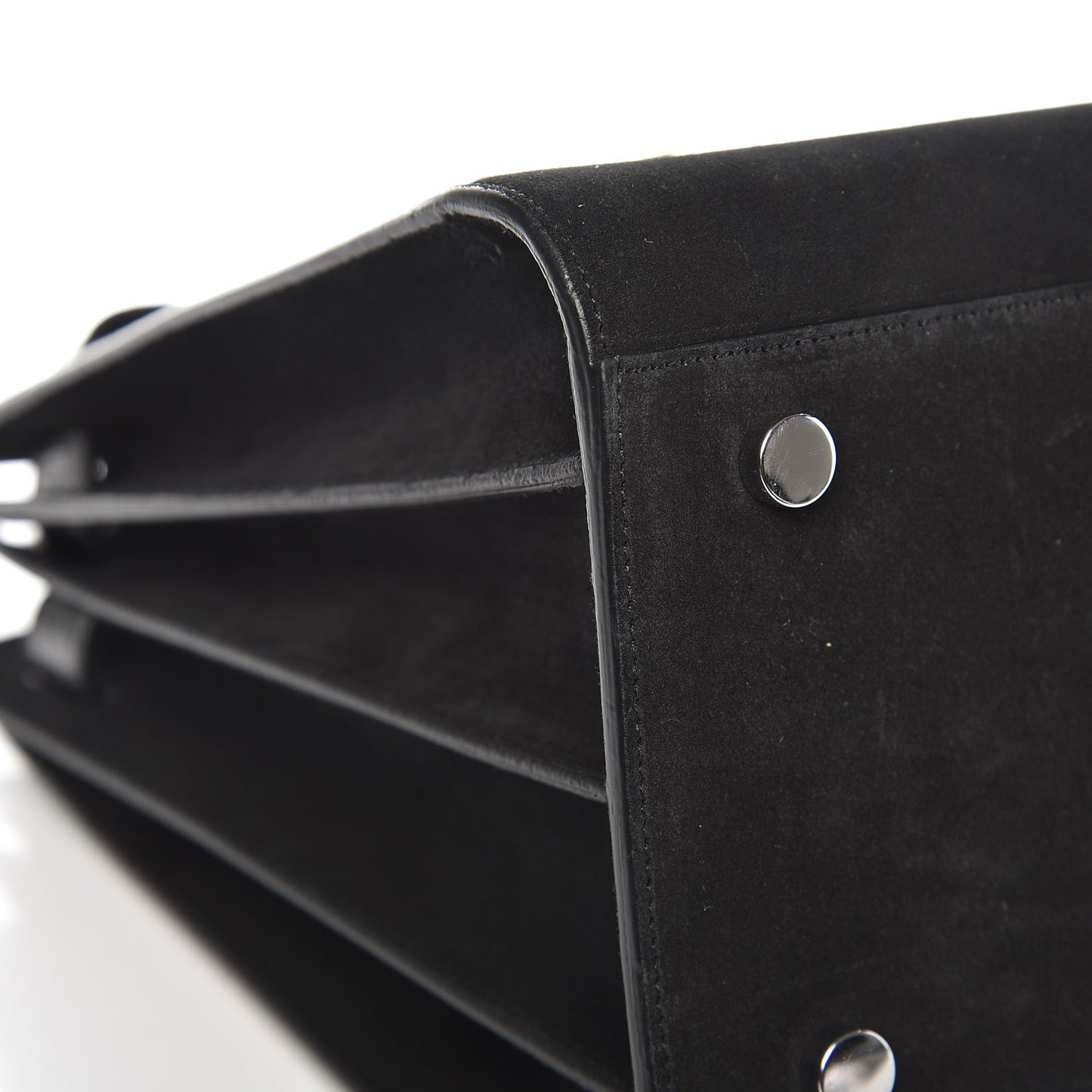 Suede Crocodile Embossed Small Sac De Jour Black