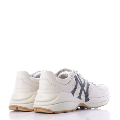 Gucci X MLB Calfskin NY Yankees Mens Rhyton Sneakers 9.5 Mystic White 4 of 10