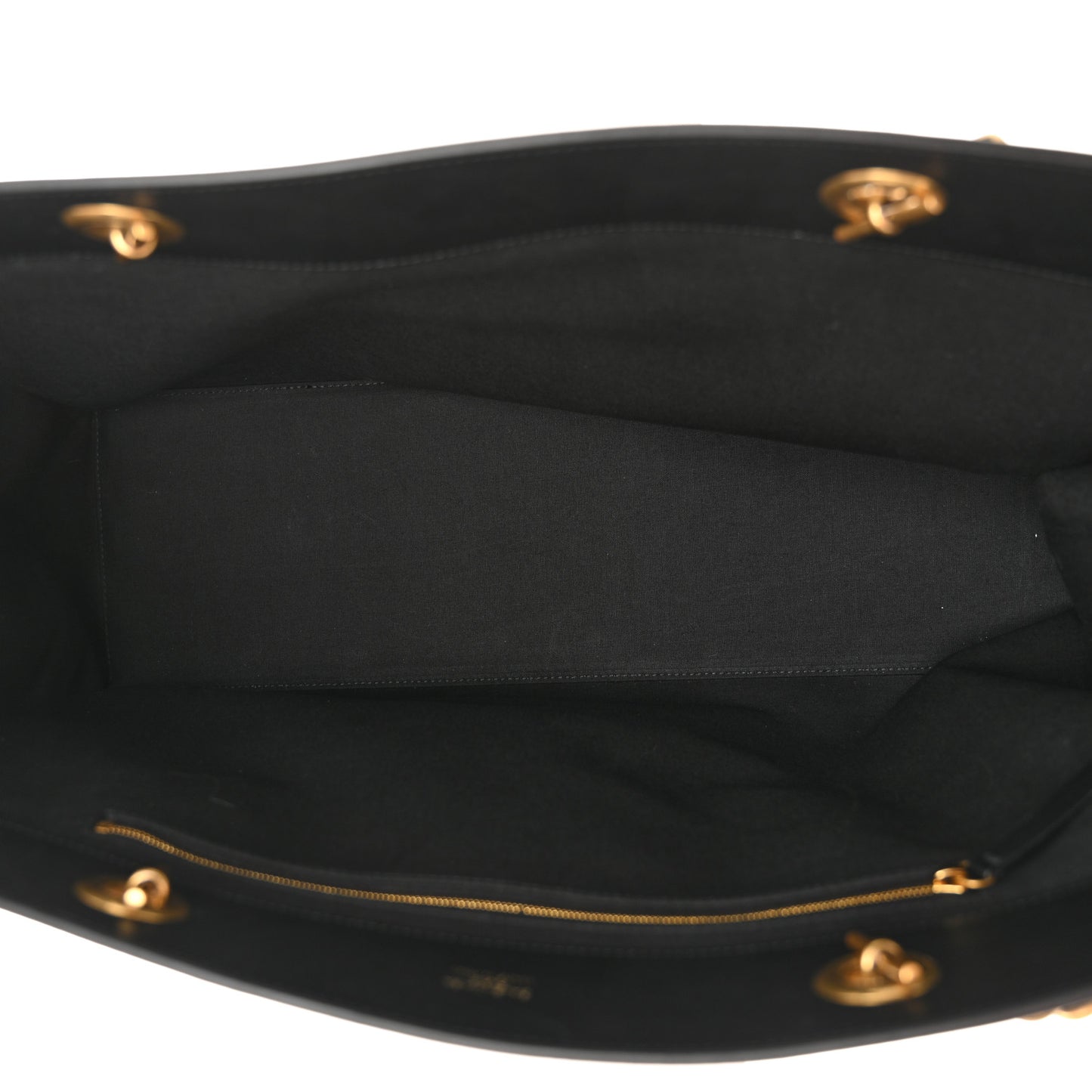 Soft Smooth Calfskin Large Duty Free Tote Black