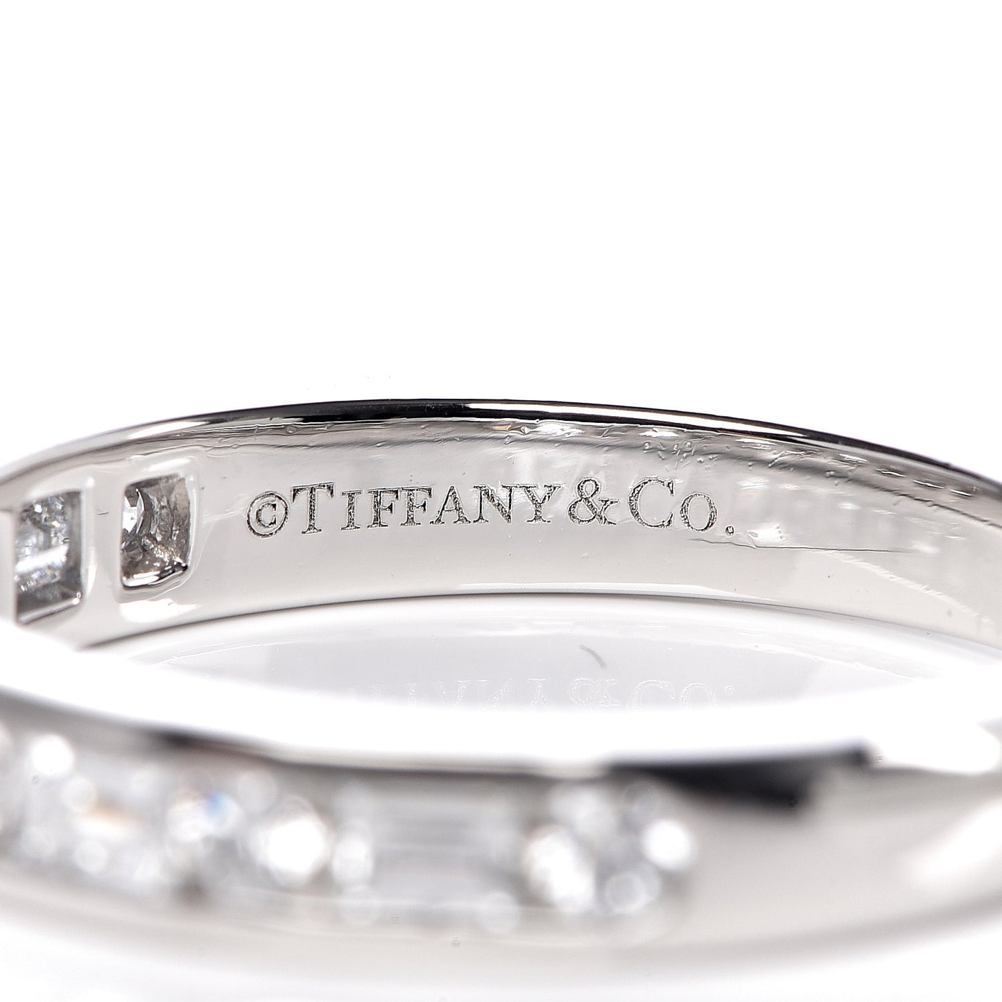 Platinum Diamond 3mm Channel-Set Band Ring 56 7.75