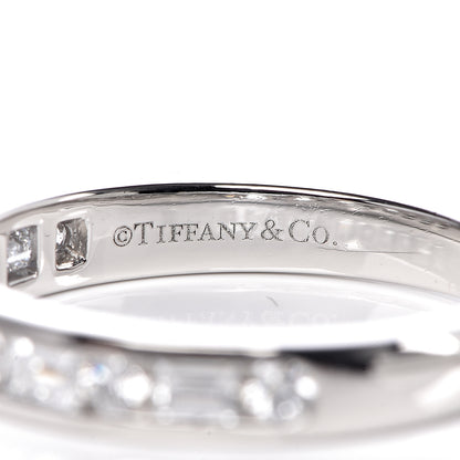 Tiffany Platinum Diamond 3mm Channel-Set Band Ring 56 7.75 5 of 6