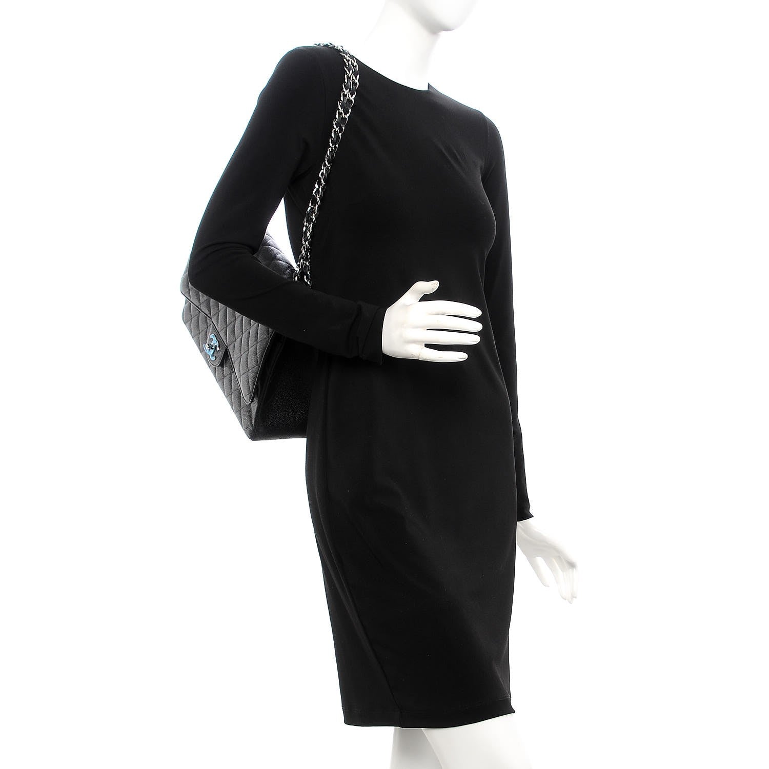 Chanel Caviar Quilted Maxi Double Flap Black 3 of 8