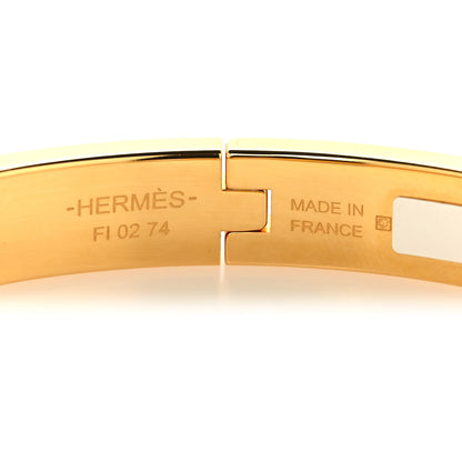 Hermes Enamel Mini Clic Chaine d'Ancre Bracelet PM Marron Glace 4 of 4