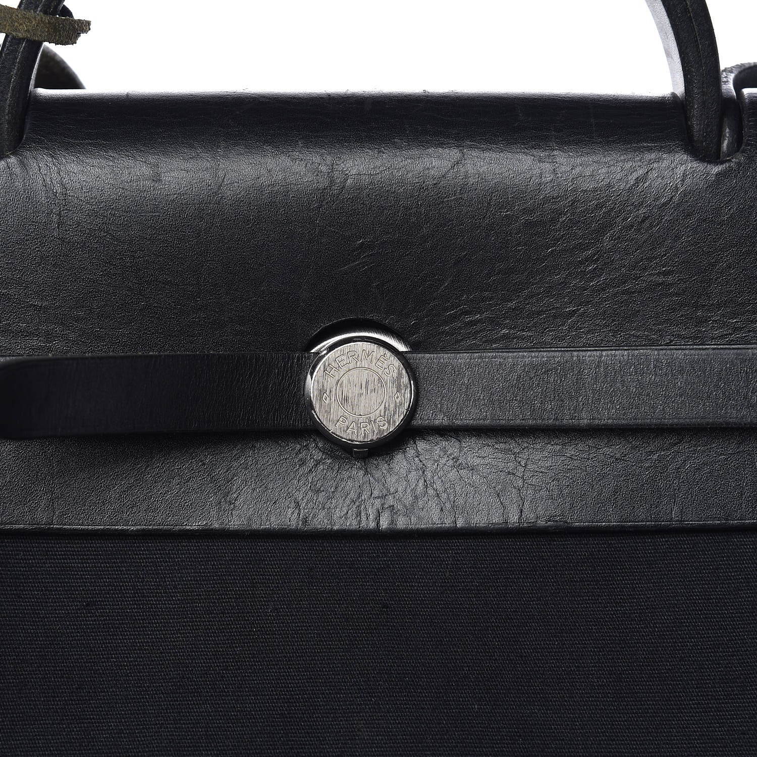 Hermes Toile Vache Calfskin Herbag 40 GM Bleu Marine 9 of 11