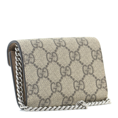 Gucci GG Supreme Monogram Dionysus Coin Purse Taupe 3 of 10