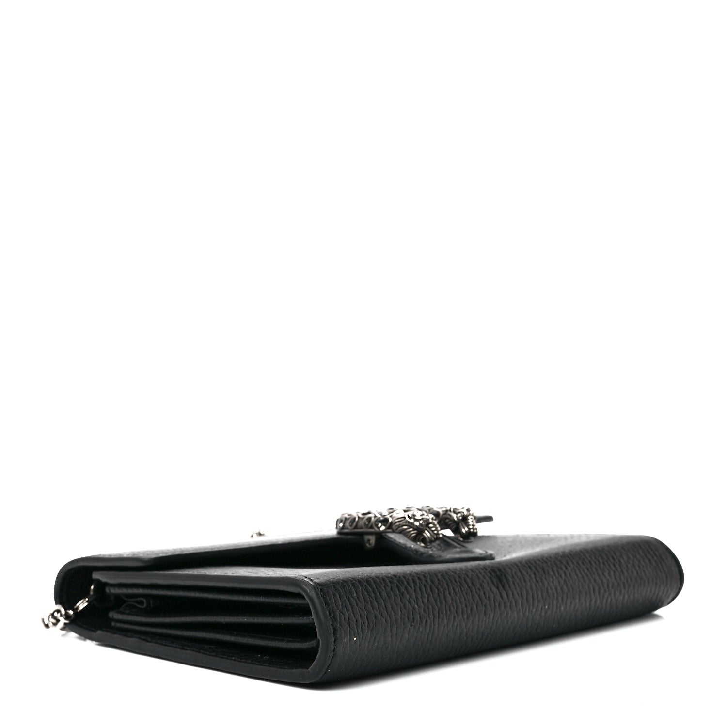 Gucci Calfskin Mini Dionysus Chain Wallet Black 4 of 12