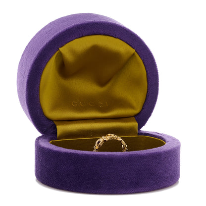 Gucci 18K Yellow Gold Diamond Flora Ring 50 5.5 5 of 5