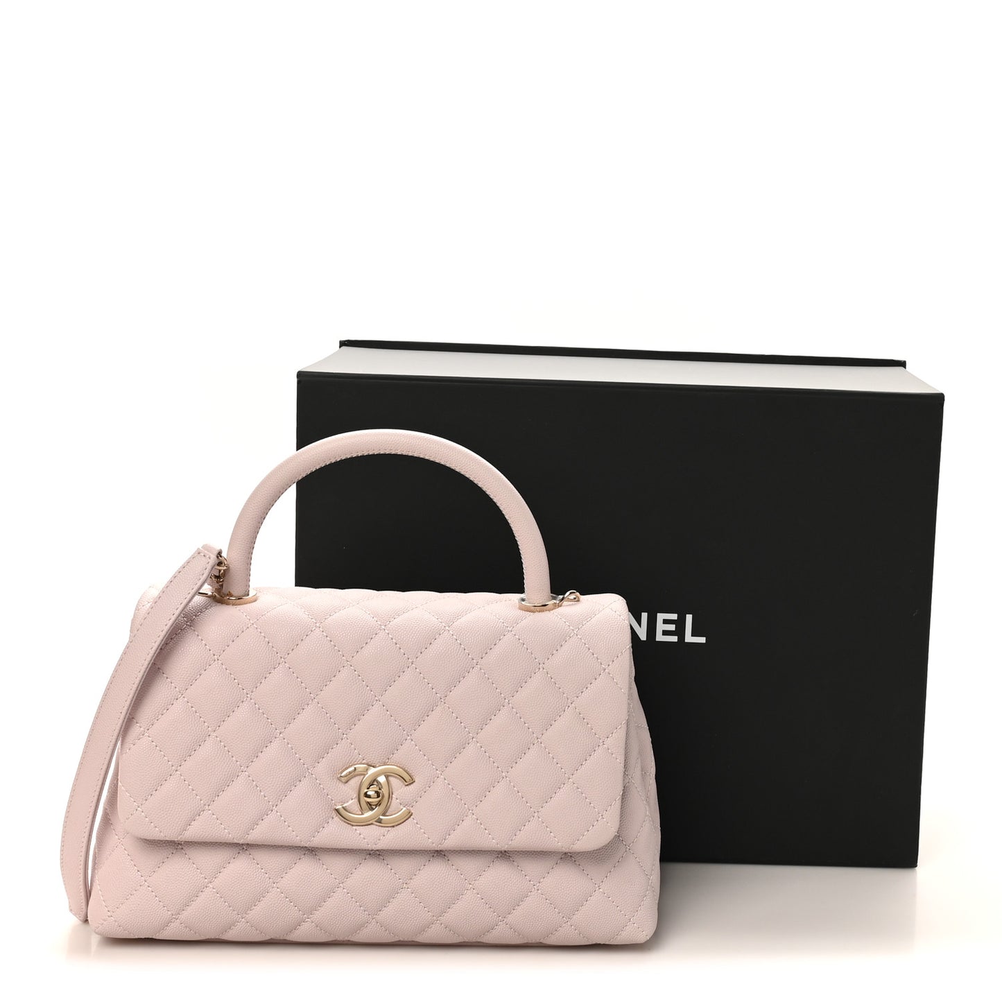 Caviar Quilted Small Coco Handle Flap Lilas Lilac